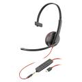 Hewlett Packard Poly Blackwire C3215 Monaural Headset +Carry Case Bulk