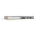 Allied Telesis L3 Stackable Switch - 24x 10/100/1000-TPoE+ - 4x SFP+ Ports and dual fixed PSU- EU Power Cord