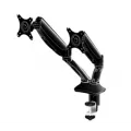 iiyama Flexible desk mount for dual monitor with height adjustable gas spring. Deskmount with clamp or grommet. Monitor size 10~27i. VESA 75x75 or 100x100mm. 1~5kg