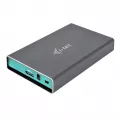 I-tec USB 3.0 MySafe External Enclosure 6.4cm 2.5inch SATA HDD SSD I/II/III USB 3.0 to 5Gbps Alucase