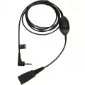 Jabra QD cord to 3.5 mm jack. With in-line call-answering for Alcatel 8er and 9er Series