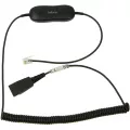 Jabra Connecting cable QD to RJ9 coiled with 1-8 position switch configurator for Avaya one-X Telephone system (for 96xx- 16xx- and 17xx-Serie)