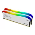 Kingston Technology 32GB 3200MT/s DDR4 CL16 DIMM Kit of 2 FURY Beast White RGB SE