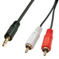 Lindy Premium Audio Adaptercable 1m 2 x Phono/RCA to 3.5mm Stereo Jack