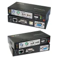 Lindy Cat.5 KVM Extender Combo 300 with KVM Switches. USB-PS/2 and VGA up to 300m at 1920x1200 W/Skew Comp.