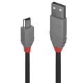 Lindy 2m USB 2.0 Type A to Mini-B Cable Anthra Line USB Type A Male to Mini-B Male