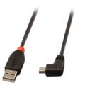 Lindy USB 2.0 Type A/Mini-B 90 0.5m Mini-B plug right angled