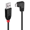 Lindy USB 2.0 Type A/Micro-B 90 0.5m Mini-B plug right angled