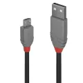 Lindy 2m USB 2.0 Type A to Micro-B Cable Anthra Line USB Type A Male to Micro-B Male