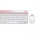 Logitech MK240 Nano Wireless Keyboard and Mouse Combo - WHITE / VIVID RED - EMEA (RUS)