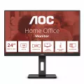 AOC 24IN IPS FHD 4 ms 1920x1080 75Hz 16/9 300 cd/m2 20M:1 178/178 DP-HDMI-VGA 3xUSB 3.2 Speakers Height Adjustment/Pivot Soft Blue Light 3-sides frameless Black