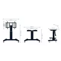 Neomounts by Newstar electrical height adjustable and tiltable column 500 mm height adjustment 90 tilt- Mobile base C-shape use with 42i . 100i VESA 200 x 200 up to 800 x 600