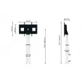 Neomounts by Newstar electrical height adjustable column 500mm height adjustment- four floor leveling feet- including wall mount brackets mount for use with 42i . 100i VESA 200 x 2