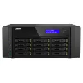 QNAP 12-Bay U.2 NVMe PCIe Gen4 x4 all-flash desktop NAS AMD EPYC 16-core 7302P up to 3.3GHz 12 x 2.5in U.2 NVMe SATA SSD bays 256GB RDIMM ECC DDR4 RAM 2 x 2.5GbE RJ45 2 x 25GbE SFP28 iSCSI RAID PCIe Gen4