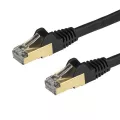 StarTech.com 1m Black Cat6a Ethernet Cable - Shielded (STP)