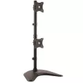 StarTech.com Vertical Dual Monitor Stand - Heavy Duty Steel - For VESA Mount Monitors up to 27in - Adjustable Double Monitor Stand - Two Monitor Stand wi/ Height Adjust and Tilt Swivel Rotate