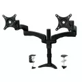 StarTech.com Articulating Dual Monitor Arm - Grommet / Desk Mount with Cable Management & Height Adjust - Dual Monitor Desk Mount / Grommet Clamp LCD Arm - MultipleMonitor Mount