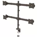 StarTech.com Desk Mount Quad Monitor Arm - Articulating - For VESA Mount Monitors up to 27in Monitors (up to 17.6lb/8kg) - Heavy Duty Steel Construction - Micro Adjustment for Level Viewing