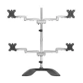 StarTech.com Quad-Monitor Stand - For up to 32in VESA Mount Monitors - Articulating - Steel & Aluminum - Four Monitor Mount (ARMQUADSS)