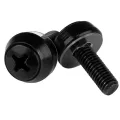 StarTech.com M5 x 12mm - Mounting Screws - 100 Pack - M5 x 12mm - Screws - 100 Pack Black - M5 Mounting Screws for Server Rack & Cabinet