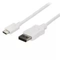 StarTech.com 6 ft / 1.8m USB C to DisplayPort Cable - 4K 60Hz - White - Use this USB C to DP cable to connect your USB Type C computer directly to a monitor without additional adapters