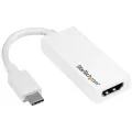 StarTech.com USB-C to HDMI Adapter - USB Type-C to HDMI Converter for Computers with USB C - White - 4K 60Hz - Connect your USB Type C laptop to a UHD 60Hz display or projector