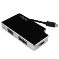 StarTech.com Travel A/V Adapter: 3-in-1 USB-C to VGA DVI or HDMI - 4K