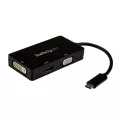 StarTech.com USB-C Multiport Adapter - USB C to HDMI - USB-C to DVI - USB-C VGA Multiport Adapter - Keep this USB C adapter with your laptop while you re traveling to connect to any display