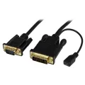 StarTech.com 6 ft DVI to VGA Active Converter Cable - DVI-D to VGA Adapter - Digital DVI to Analog VGA Converter Adapter with built-in 6ft Cable - Black - 1920x1200