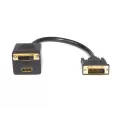 StarTech.com 1 ft DVI-D to DVI-D & HDMI Splitter Cable - M/F