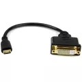 StarTech.com 8in Mini HDMI to DVI-D adapter M/F - 8 inch Mini HDMI to DVI cable - connect a Mini HDMI tablet or laptop to a DVI-D display