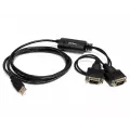 StarTech.com 2 Port FTDI USB to Serial RS232 Adapter Cable with COM Retention