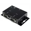 StarTech.com 2 Port Industrial Wall Mountable USB to Serial Adapter Hub with DIN Rail Clips