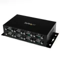 StarTech.com 8 Port USB to DB9 RS232 Serial Adapter Hub Industrial DIN Rail and Wall Mountable