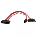 StarTech.com 12i Micro SATA to SATA with SA Power Adapter Cable - F/F