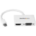 StarTech.com Travel A/V adapter - 2-in-1 Mini DisplayPort to HDMI or VGA converter - mDP to HDMI or VGA adapter with compact lightweight for maximum portability - 1920x1200 or 1080p