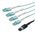 StarTech.com 3m MTP/MPO 8 x LC 40G OM3 Multi mode Aqua Plenum Pull