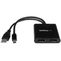 StarTech.com MST Hub - Mini DisplayPort to 2x DisplayPort - Multi Stream Transport Hub - mDP 1.2 to DP - Use this multi stream transport hub to connect two DPmonitors to a single mDP 1.2 port