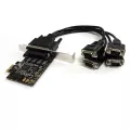 StarTech.com 4 Port PCI Express PCIe RS232 Serial Card w Power Output and ESD Protection