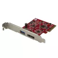 StarTech.com USB 3.1 PCIe Card - 2 port - 1 x USB-A and 1 x eSATA - 10Gbps - USB 3.1 Card - eSATA Card - USB 3.1 Expansion Card