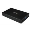 StarTech.com 3.5IN Black USB 3.0 External SATA III Hard Drive Enclosure with UASP - Portable External HDD