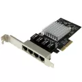 StarTech.com 4-Port Gigabit Ethernet Network Card - PCI Express Intel I350 NIC - Quad Port PCIe Network Adapter Card w/ Intel Chip - Four Port Server Adapter w/ Intel Virtualization Technology