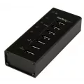 StarTech.com 4 Port Powered USB 3.0 Hub with 3 Dedicated USB Charging Ports (2 x 1A & 1 x 2A) Wall Mountable Metal Enclosure