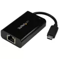 StarTech.com USB-C to Ethernet Adapter with PD Charging - USB-C Gigabit Ethernet Network Adapter - Power Delivery 2.0 - Portable Network Adapter with GbE RJ45 Port - USB Network Adapter