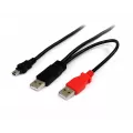 StarTech.com 6 ft USB Y Cable for External Hard Drive - USB A to Mini B