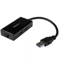 StarTech.com USB 3.0 to Gigabit Network Adapter with Built-In 2-Port USB Hub - USB Ethernet Adapter w/Native Driver Support (Windows Mac Chrome OS) - USB network adapter with Realtek chip