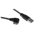 StarTech.com Slim Micro USB 3.0 Cable - M/M - Right-Angle Micro-USB - 1m (3ft)