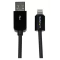 StarTech.com 2m (6ft) Long Black Apple 8pin Lightning Connto USB Cable for iPhone / iPod / iPad