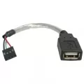 StarTech.com 6in USB 2.0 Cable - USB A Female to USB Motherboard 4 Pin Header F/F