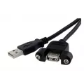 StarTech.com 3 ft Panel Mount USB Cable A to A - F M